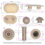 Armitage Shanks Halo Toilet Seat & Cover Buffer Set (Pre 2010) Grey EV03867