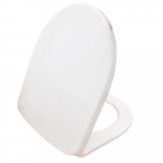 Geberit Selnova Round Bottom Fix Plastic Hinge Toilet Seat and Cover White 500.330.01.6