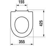 Jika Lyra Plus Standard Close (Wall Hung) Toilet Seat & Cover White H8933843000631