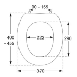 Pressalit Dania Standard Close Bottom Fixing Toilet Seat & Cover 100mm Raised White R34000