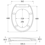 Nuie Melbourne Soft Close Toilet Seat & Cover White NTS008