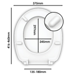 Celmac Fuji Standard Close Toilet Seat & Cover White 20120727