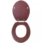 EuroShowers MDF Standard Close Toilet Seat & Cover Mahogany Dark Red 82981