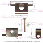 Roca Senso Standard Toilet Seat Hinges AI0006500R