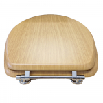 EuroShowers MDF Standard Close Toilet Seat & Cover Oak 82989