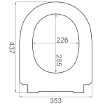 Villeroy & Boch ViCare Standard Close Toilet Seat Only White 9M716101
