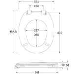 Nuie Legend Luxury Moulded Wood Standard Close Toilet Seat & Cover White NTS302