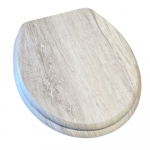 EuroShowers MDF Standard Close Toilet Seat & Cover Grey Oak 82800
