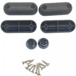 Shires Waverley Toilet Seat & Cover Buffer Set Black UV08367