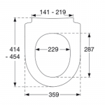 Pressalit Sway D Soft Close With Lift Off Top Fixing Toilet Seat & Cover Matt Black 934231-BL6999