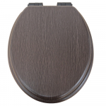 Heritage Bathrooms Soft Close Quick Release Toilet Seat & Cover Walnut With Matt Black Hinges TSWAL105SSC