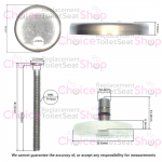 Gala Lizz Urea Slim Toilet Seat Hinge Set 5380900