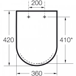 Roca Hall Compact Standard Close Toilet Seat & Cover White A801620004