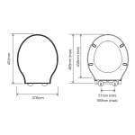 Tavistock Marston Slim Soft Close Quick Release Toilet Seat & Cover White TS1255S-SF