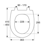 Pressalit Inspira Uni Soft Close Bottom Fixing Toilet Seat & Cover White 1074000-D05999