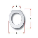 Disegno Ceramica Light Replacement Toilet Seat Polyester Resin S411P01