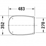Duravit D-Code Elongated Soft Closing Toilet Seat & Cover White 0062090096