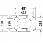 Duravit D-Code Elongated Soft Closing Toilet Seat & Cover White 0062090096