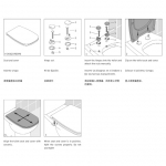 Duravit D -Code 0062090096 Elongated Toilet Seat Hinge Set 0061571000