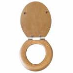 Burlington Wood Soft Close Toilet Seat & Cover Including Hygiene Handle  Oak S16_A51CHR