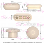 Dolomite Sweet Life Toilet Seat & Cover Buffer Set White J402000
