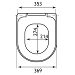 Eastbrook Cheltenham Soft Close Toilet Seat & Cover White 50.008