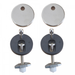 Heritage Bathrooms Soft Close Quick Release Toilet Seat & Cover Dove Grey With Brushed Nickel Hinges TSDGR103SC