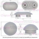 Villeroy & Boch Sunny Toilet Seat and Cover Buffer Set Grey 92208200