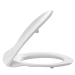 Pressalit Raja 410 Soft Close With Lift Off Bottom Fixing Toilet Seat & Cover White 410000-BL5999