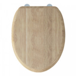 Pura Wyndham Soft-Close Chrome Hinge Toilet Seat & Cover OAK S10142-OSC
