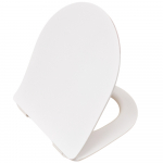 FixRite D-Line Thin Short Fit Soft Close Toilet Seat & Cover White FR128000