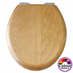 Burlington Wood Soft Close Toilet Seat & Cover Oak S16