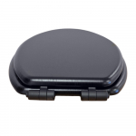 Heritage Bathrooms Soft Close Quick Release Toilet Seat & Cover Black With Matt Black Hinges TSBLA105SC