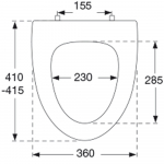 Pressalit Cera / Ceranova 196 Toilet Seat & Cover White 196000-BB2999