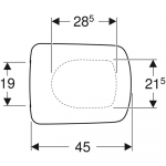 Geberit Selnova Square Standard Close Bottom Fix Toilet Seat & Cover White 500.332.01.1