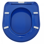 Euroshowers Rainbow D One Soft Close Quick Release Toilet Set & Cover Blue 86514