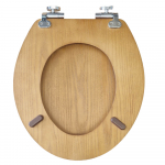 Burlington Wood Soft Close Toilet Seat & Cover Including Hygiene Handle  Oak S16_A51CHR
