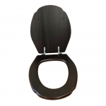 Doulton Bathrooms Florette Standard Close Toilet Seat & Cover Mahogany With Chrome Hinges FL7821MA