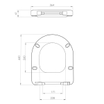 Saneux Uni Slim Soft Close Quick Release Toilet Seat & Cover White 66102