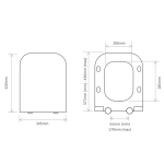 Tavistock Compass Square Slim Soft Close Quick Release Toilet Seat & Cover White TS1051S-SF