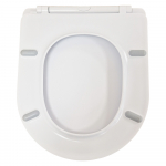 Tavistock Compass Round Slimline Secure Fix Soft Close Quick Release Toilet Seat & Cover White TS1155S-SF