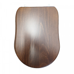 Flaminia Efi Soft Close Toilet Seat & Cover Solid Wood Walnut 23N/CR