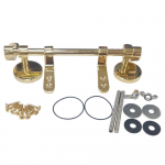 Choice Bespoke Solid Wood Toilet Seat Standard Close Bar Hinge Gold 01.00043
