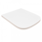 Rak Ceramics Series 600 Thin Soft-Close Toilet Seat & Cover With Quick Release White - RAKSEAT017