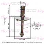 Roca Meridian-N Toilet Seat Hinge Fixings AI0022600R