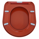 Euroshowers Rainbow D One Soft Close Quick Release Toilet Set & Cover Red 86515