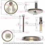 Choice Adjustable Soft Close Toilet Seat Hinge & Damper Set CH.HINGESET01