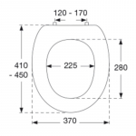 Pressalit T 2 Standard Close Bottom Fixing Toilet Seat & Cover Pergamon 316273-B13999