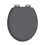 Heritage Bathrooms Soft Close Quick Release Toilet Seat & Cover Graphite With Chrome Hinges TSGRA101SSC