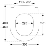 Pressalit Sway D2 Soft Close With Lift Off Top Fixing Toilet Seat & Cover Matt Black 994231-DF4999